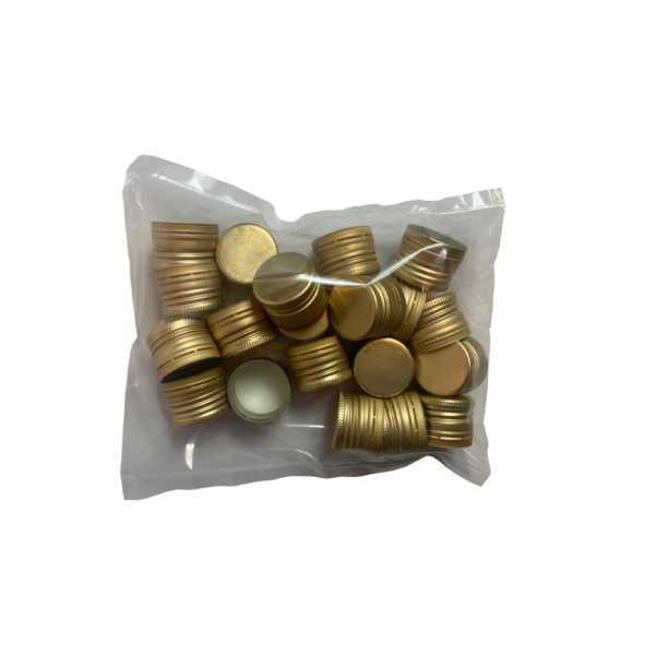 Zakrętki do butelek monopolowych 31.5/24mm kolor złoty - 20 sztuk