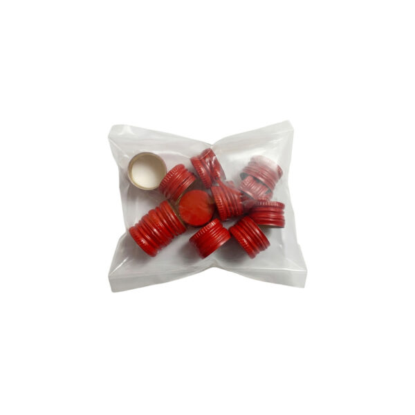 Zakrętki do butelek monopolowych 28/18mm kolor czerwony - 12 sztuk