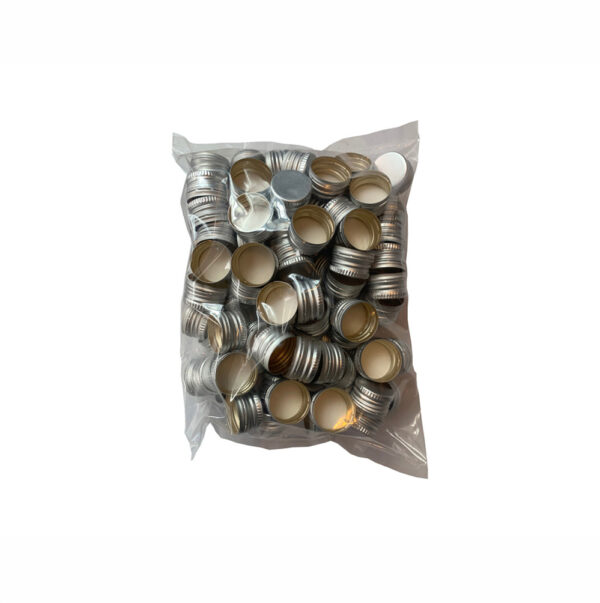 Zakrętki do butelek monopolowych 28/18mm kolor srebrny - 50 sztuk