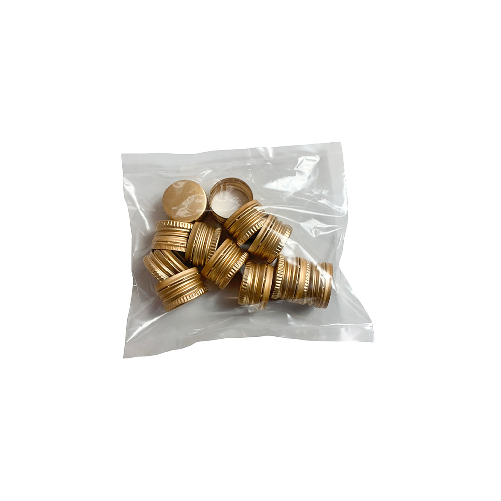Zakrętki do butelek monopolowych 28/18mm kolor złoty – 12 sztuk