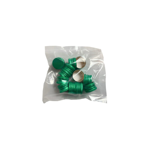 Zakrętki do butelek monopolowych 28/18mm kolor zielony - 12 sztuk