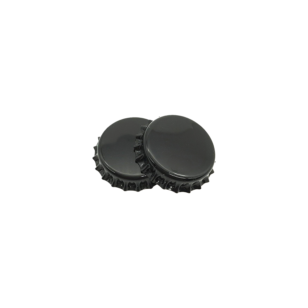 Kapsle do butelek na piwo kolor czarny 50 sztuk 26mm
